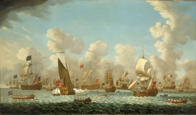 1767年、スピットヘッド（イギリス）の海軍雑誌。キャンバスに油彩 作： Francis Swaine