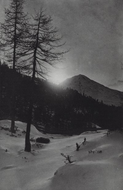 アルプス: オーバーグルグル付近 (白黒写真) 作： Francis Sydney Smythe