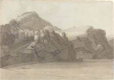 デボン州クームマーティンの岩の多い海岸 (クーム マーティン ベイ) 作： Francis Towne