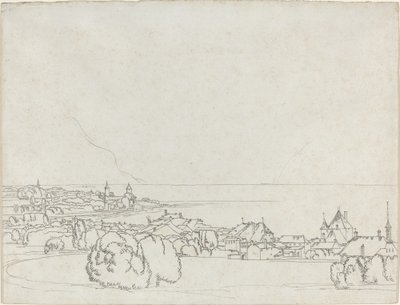 La Tour de Peilz を遠くに見るヴヴェイの景色 作： Francis Towne