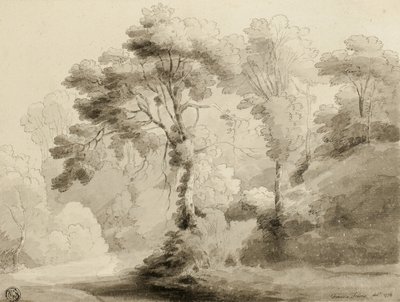 森の風景、1774 作： Francis Towne