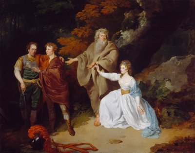 シェイクスピアのテンペストのシーン、1787 作： Francis Wheatley