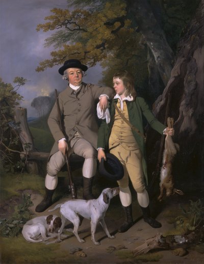 息子とスポーツマンの肖像、1779年。 作： Francis Wheatley