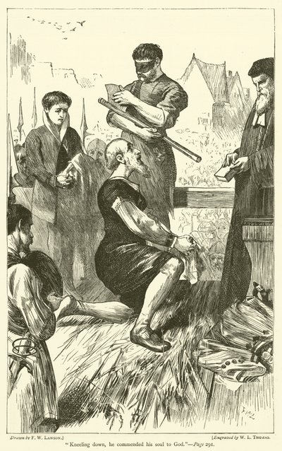 ひざまずいて、彼は彼の魂を神に賞賛しました 作： Francis Wilfred Lawson