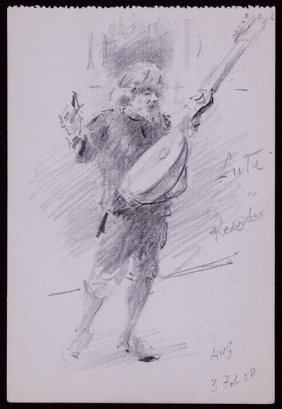 アーノルド・ドルメッチの肖像 作： Francis Wilfred Lawson