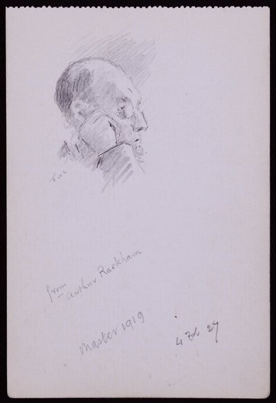 アーサーラッカムの肖像 作： Francis Wilfred Lawson
