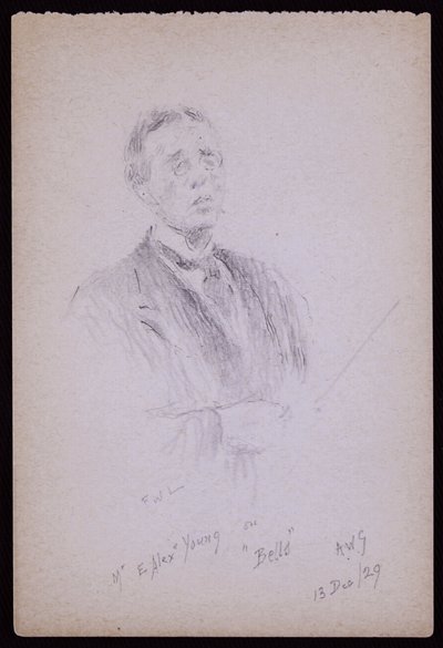 Eアレックスヤングの肖像 作： Francis Wilfred Lawson