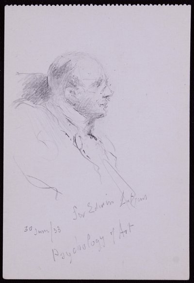 エドウィン・ラッチェンスの肖像 作： Francis Wilfred Lawson