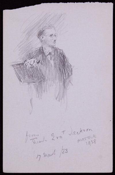 アーネストジャクソンの肖像 作： Francis Wilfred Lawson