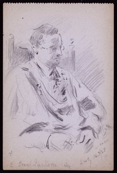 アーネストジャクソンの肖像 作： Francis Wilfred Lawson