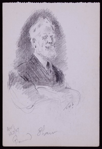 ジョージバーナードショーの肖像 作： Francis Wilfred Lawson