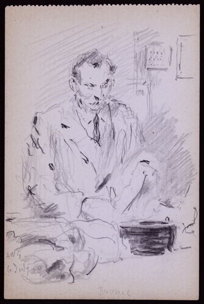 ギルバートの肖像？Bayes, c. 1928 (pencil on paper) 作： Francis Wilfred Lawson