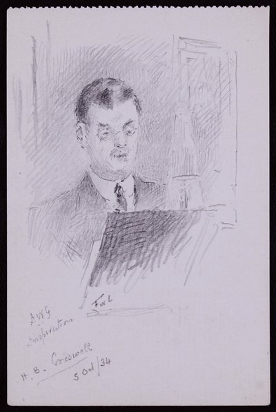 HBクレスウェルの肖像 作： Francis Wilfred Lawson