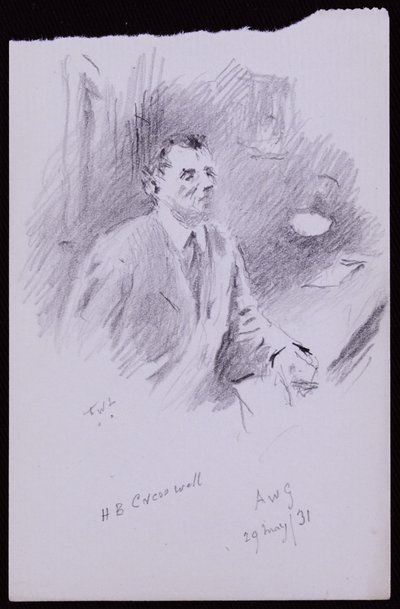 HBクレスウェルの肖像 作： Francis Wilfred Lawson