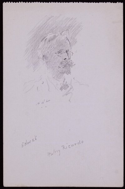 ハルゼー・リカルドの肖像 作： Francis Wilfred Lawson