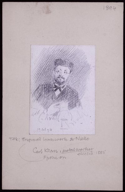 カールクラールの肖像 作： Francis Wilfred Lawson