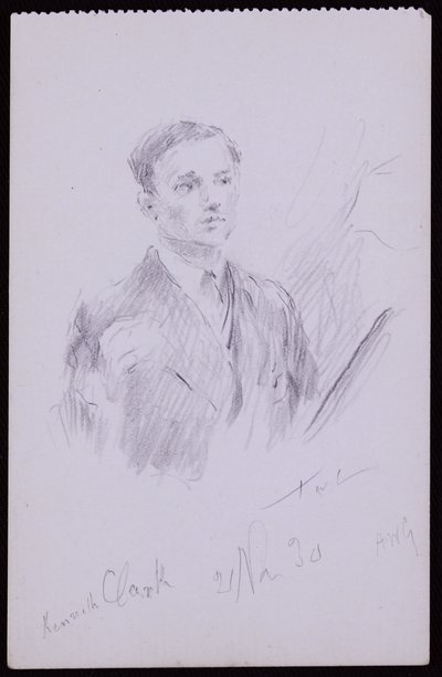 ケネスクラークの肖像画 作： Francis Wilfred Lawson