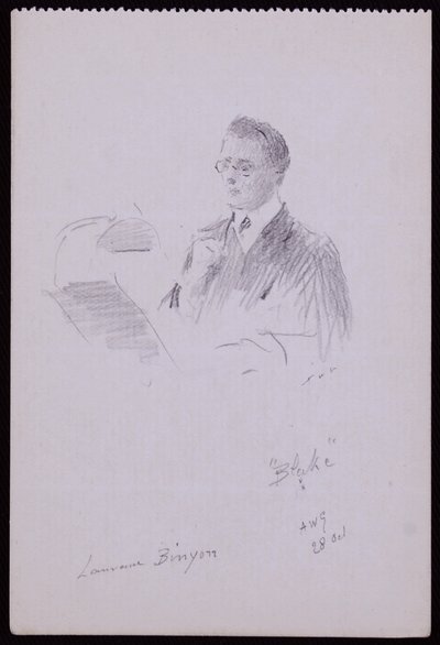 ローレンス・ビンヨンの肖像 作： Francis Wilfred Lawson