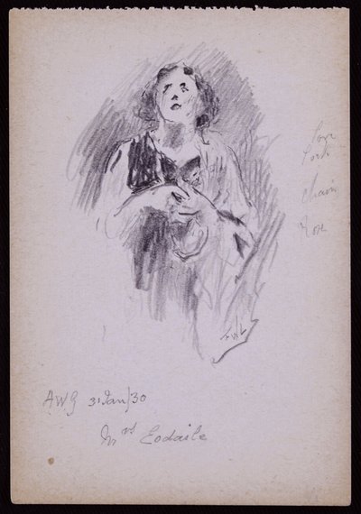 アランデル・エスデール夫人の肖像 作： Francis Wilfred Lawson