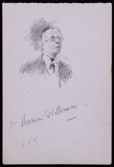 ノーマンウィルキンソンの肖像 作： Francis Wilfred Lawson