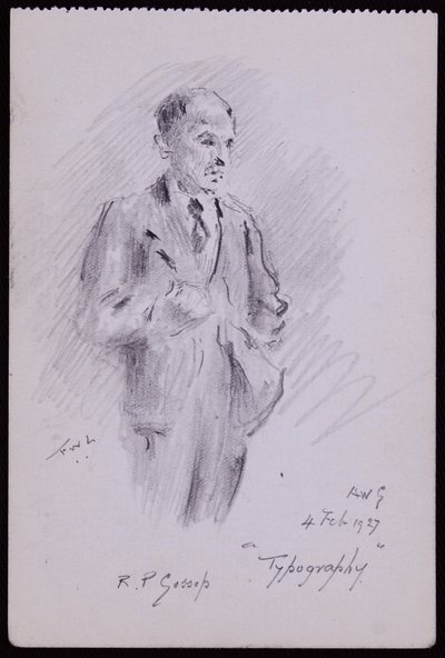Rパーシーゴソップの肖像 作： Francis Wilfred Lawson