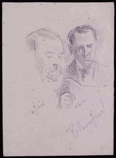 レギナルド・ブロムフィールドの肖像、1894年頃（紙に鉛筆） 作： Francis Wilfred Lawson
