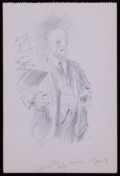 ジョージ・クラウゼン卿の肖像 作： Francis Wilfred Lawson