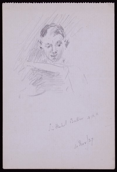 ハーバートARAベイカー卿の肖像 作： Francis Wilfred Lawson