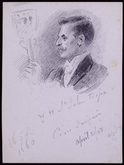 WHセント・ジョン・ホープの肖像 作： Francis Wilfred Lawson