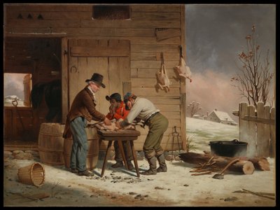 クリスマスの準備（七面鳥の摘み取り） 作： Francis William Edmonds