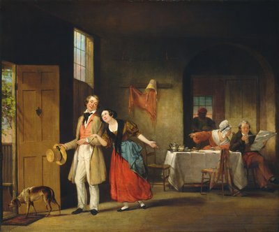 恥ずかしがり屋のいとこ、c。 1841-1842。 作： Francis William Edmonds
