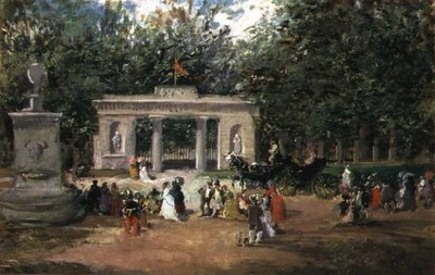 プラド美術館から見たマドリッドの植物園の門 作： Francisco Domingo Marqués