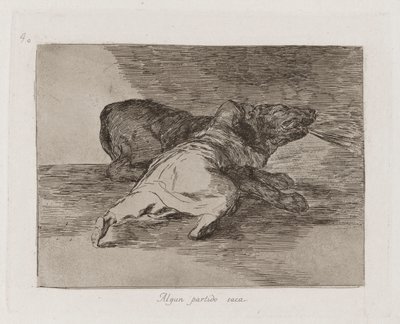 彼はそれから何かを得る、『戦争の災害』のプレート 40 作： Francisco de Goya