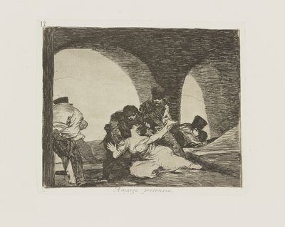 苦い存在。 （存在するのは苦い。）、pl。 シリーズ「戦争の惨事」から 13 作： Francisco de Goya