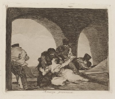 ビター・トゥ・ビー・プレゼンス、pl。 シリーズ「戦争の惨事」から 13 作： Francisco de Goya