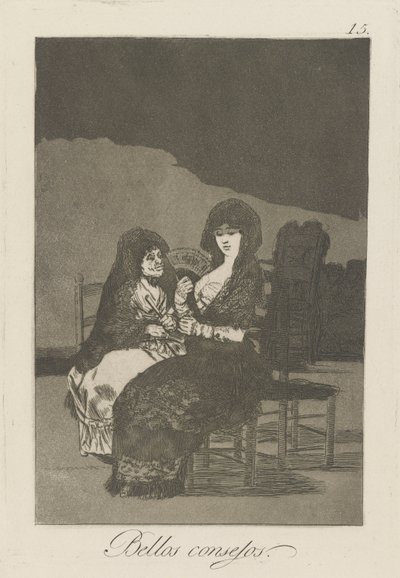 美しいヒント。 （かなりの教え。）、pl。 シリーズから 15 件 作： Francisco de Goya