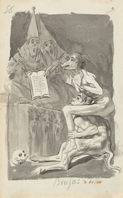 飛ぶ魔女 (飛ぶ準備をしている魔女) [詩] 作： Francisco de Goya