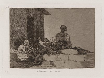 上訴はむなしい、『戦争の惨事』のプレート 54 作： Francisco de Goya