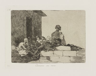 無駄に喧騒。 （上訴は無駄です。）、pl。 シリーズ「戦争の災害」からの54 作： Francisco de Goya