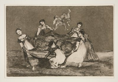 Disparate femenino (Feminine Folly), pl. シリーズ Los proverbios から 1 作： Francisco de Goya