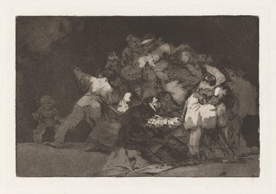 フォリー将軍、別名「猫の爪と献身者のドレス」シリーズ Los disparate (The Proverbs) から 作： Francisco de Goya