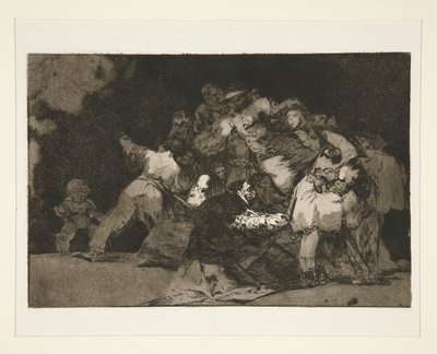 異種の将軍（General Folly）、pl。 シリーズ 9 から Los proverbios 作： Francisco de Goya