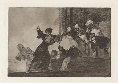 Los disparates (Los proverbios) シリーズから、Two Heads Are Better Than One としても知られる Disparate pobre (Poor Folly) 作： Francisco de Goya