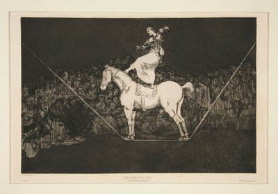 Disparate puntual (Punctual Folly)、シリーズ Los proverbios の番号のないプレート 作： Francisco de Goya