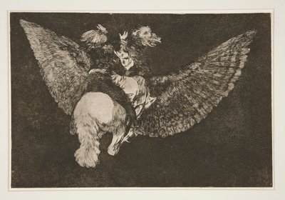 Disparate volante (Flying Folly), pl. シリーズ 5 から Los proverbios 作： Francisco de Goya
