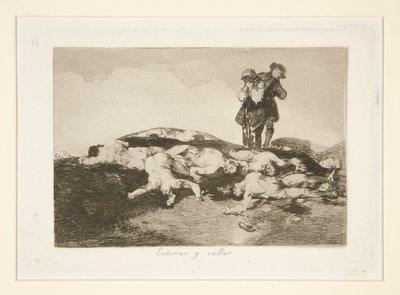 それらを埋めて静かにしてください、pl。 18 戦争の災害から 作： Francisco de Goya