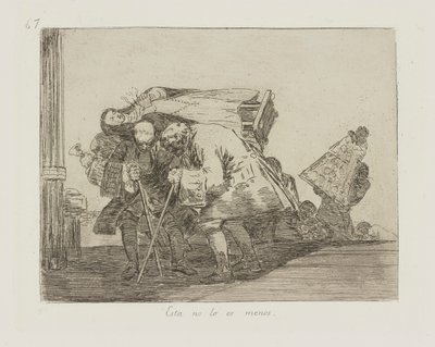 これは少なくありません。 (This Is Not Less So), pl. シリーズ「戦争の災害」からの67 作： Francisco de Goya