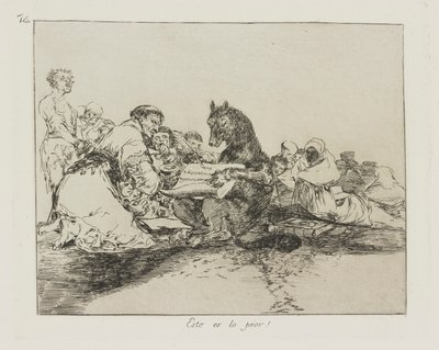 これは最悪です！ （それはそれの最悪です！）、pl。 シリーズ「戦争の災害」からの74 作： Francisco de Goya
