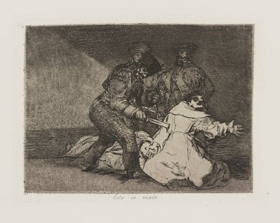 これは悪いです。 （これは悪いです。）、pl。 シリーズ「戦争の災害」からの46 作： Francisco de Goya