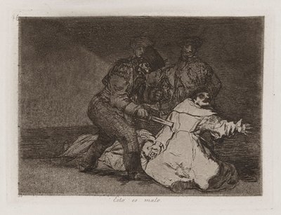 This is Bad, Plate 46 from The Disasters of War 作： Francisco de Goya
